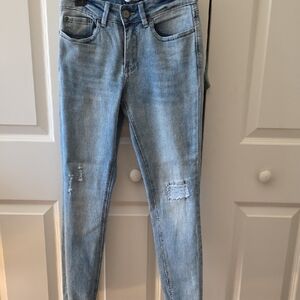 Indigo Rein Light Blue Distressed Skinny Jeans